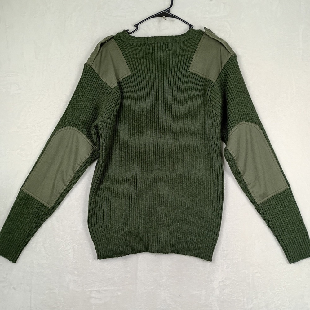 Alpha Industries Commando Sweater Mens M Green Ribbed Knit Military Army Gorp - Picture 3 of 7